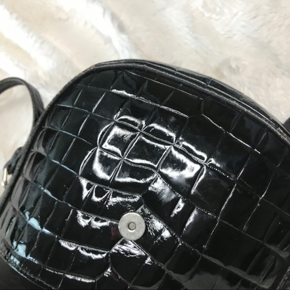 ❌SOLD IG❌CÉLINE🖤Patent Croc✨Rare Vintage - Picture 7 of 12